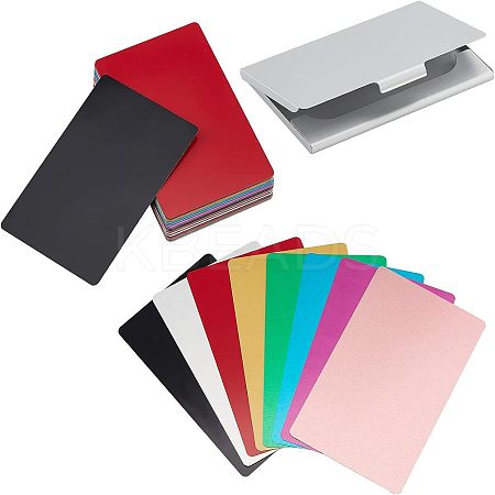56 Sheets 8 Colors Aluminium Blank Name Cards DIY-NB0001-31-1