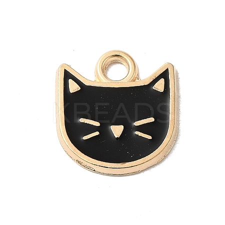 Rack Plating Alloy Enamel Charms ENAM-P254-03KCG-01-1
