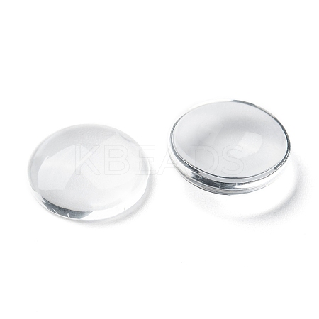Transparent Glass Cabochons LS-GGLA-R026-40mm-1