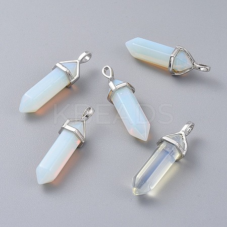 Opalite Double Terminated Pointed Pendants LS-G-XCP0001-38-1