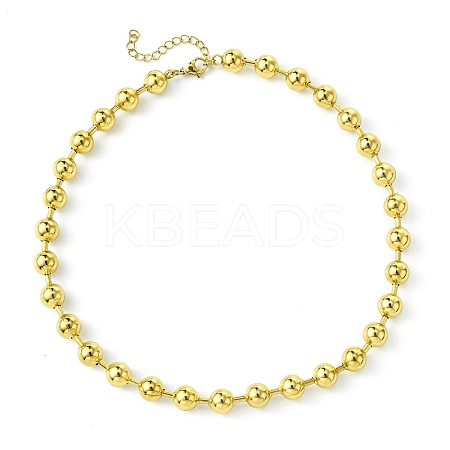 Ion Plating(IP) 304 Stainless Steel Bead Necklaces for Men Women NJEW-C053-05B-G-1