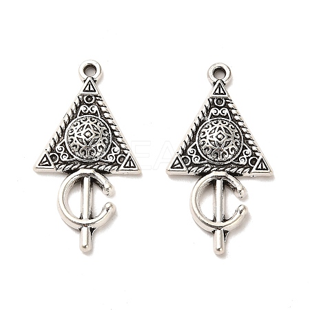 Tibetan Style Alloy Pendants FIND-C043-066A-AS-1