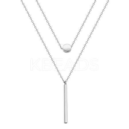 SHEGRACE 925 Sterling Silver Tiered Necklaces JN855A-1