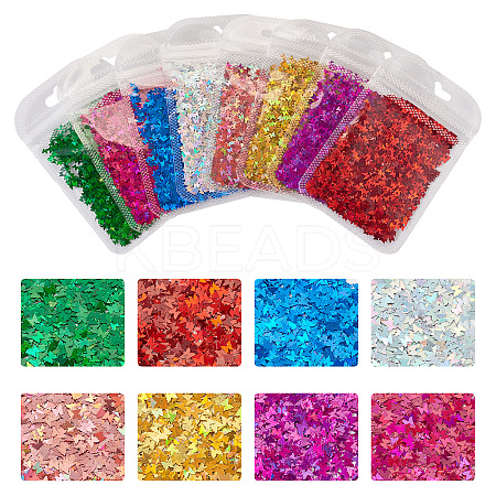 8 Bags 8 Colors Nail Art Glitter Sequins MRMJ-TA0001-29-1