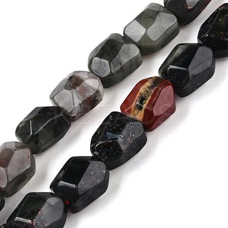 Natural African Bloodstone Beads Strands G-N342-147-1