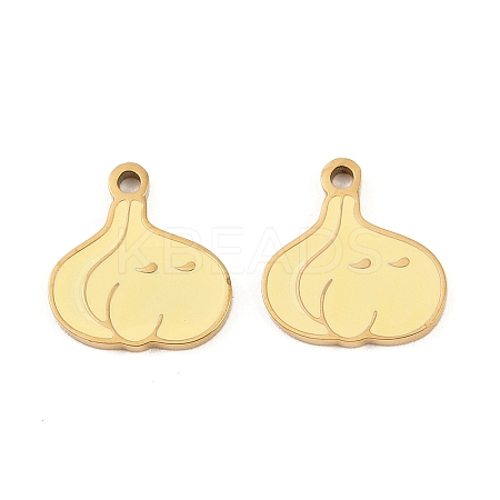 Vegetables 304 Stainless Steel Enamel Charms STAS-C137-02J-G-1