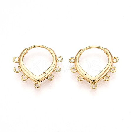 Brass Hoop Earring Finding KK-N261-66G-1