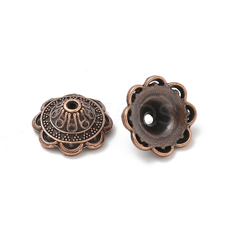 Tibetan Style Alloy Bead Caps TIBE-P003-81A-R-1