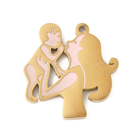 Mother's Day Mother's Day 304 Stainless Steel Enamel Pendants STAS-R168-03A-G-1