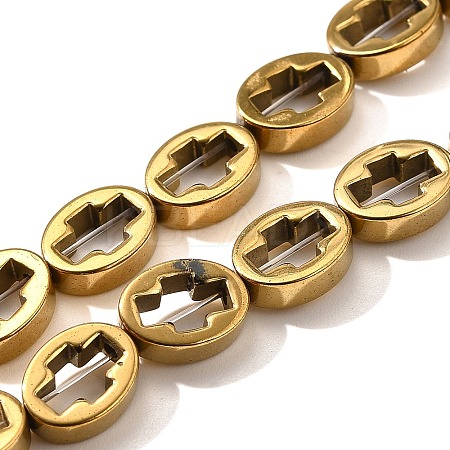Electroplated Synthetic Non-magnetic Hematite Beads Strands G-L613-Z01-01E-1