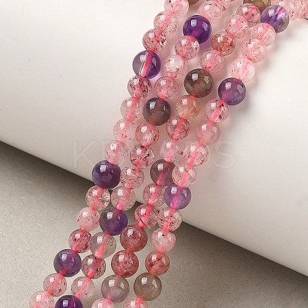 Natural Auralite Beads Strands G-Z139-A01-4mm-1