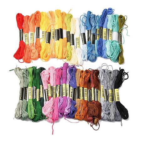 50 Skeins 50 Colors 6-Ply Cotton Embroidery Floss PW-WG66837-08-1