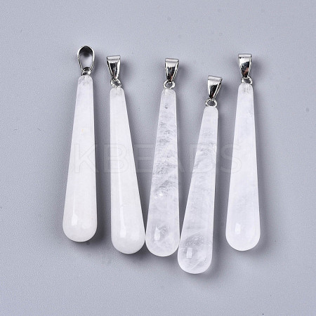 Natural Crackle Quartz Big Pendants G-T131-17I-1
