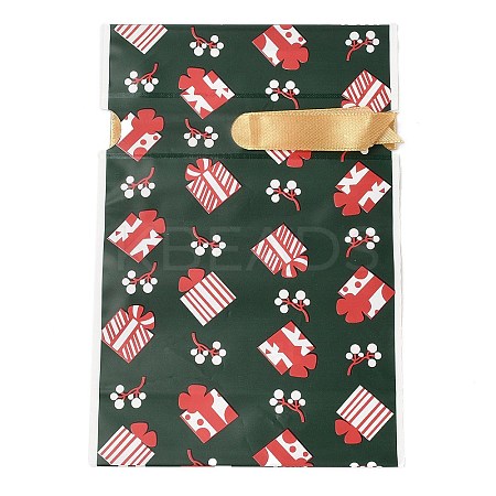 Christmas Gift Box Plastic Packing Pouches Drawstring Bags ABAG-Q053-03F-1