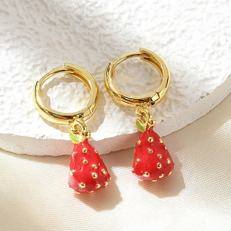 Brass Hoop Earrings EJEW-S251-04C-G-1
