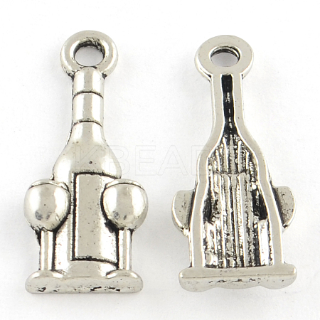 Tibetan Style Bottle Alloy Pendants TIBEP-Q054-31AS-RS-1