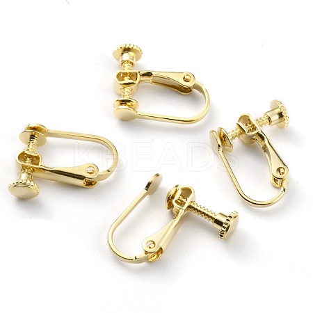 Brass Clip-on Earring Findings KK-Z007-23G-1