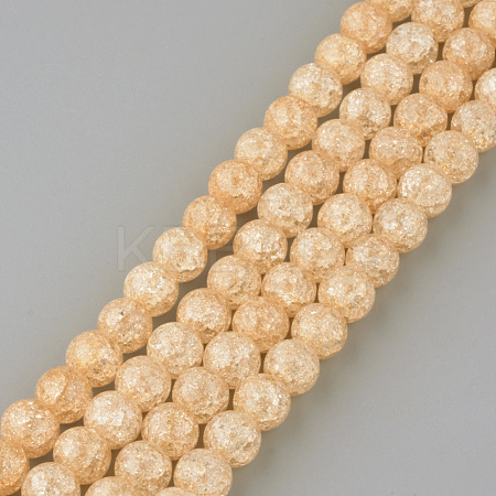 Synthetic Crackle Quartz Beads Strands X-GLAA-S134-8mm-07-1