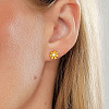Real 18K Gold Plated 201 Stainless Steel Stud Earrings for Women TL9676-2-2