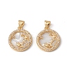 Rack Plating Brass Shell Pendants KK-D087-25G-12-2