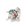 8Pcs 8 Colors Tibetan Style Alloy Pendants PALLOY-JF04280-5