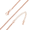 Brass Rope Chains Necklaces for Women NJEW-D302-03RG-2