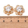 Brass Micro Pave Clear Cubic Zirconia Beads CU-CBAEC99-32G-01-3