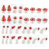 32Pcs 8 Style Luminous Mushroom Resin Display Ornaments DJEW-TA0001-02-3