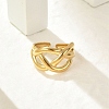 304 Stainless Steel Cuff Rings for Women RJEW-G338-25G-1