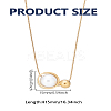1Pc Stainless Steel ABS Imitation Pearl Round Pendant Necklaces for Women NJEW-LP0002-90-2