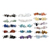 16Pcs 16 Styles Mixed Gemstone Chip Beaded with Brass Heart Connector Charms PALLOY-JF03059-02-1
