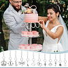 12Pcs 12 Style Glass Pearl Beaded Wedding Cake Pulls for Bridesmaids BJEW-AB00016-5