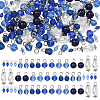 120Pcs 8 Style Glass & Acrylic Pendants PALLOY-SW00079-1