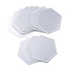 Hexagon Mirror Wall Stickers AJEW-XCP0002-07-1