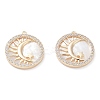 Rack Plating Brass Shell Pendants KK-A183-61G-1