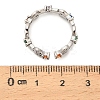 Brass Micro Pave Cubic Zirconia Open Cuff Rings RJEW-P169-05AS-3