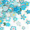 48Pcs 24 Styles Alloy Enamel Pendants ENAM-TA0004-14-3