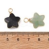 Natural Mixed Gemstone Copper Wire Wrapped Pendants PALLOY-JF05894-3