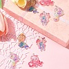 8Pcs 4 Styles Ocean Theme Transparent Resin Pendants CRES-FS0001-17-8