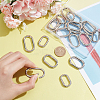   24Pcs 3 Styles Zinc Alloy Spring Gate Rings FIND-PH0007-91-3