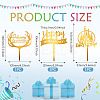 3Pcs 3 Styles Acrylic Cake Toppers FIND-TA0010-38B-3
