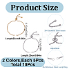 10Pcs 2 Colors Adjustable 304 Stainless Steel Bracelet Making STAS-GO0001-32-2