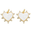 Brass Micro Pave Clear Cubic Zirconia Pendants KK-N227-99D-2
