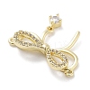 Brass Micro Pave Clear Cubic Zirconia Pendants ZIRC-L104-005G-3