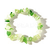Natural Green Quartz Chips Bead Stretch Bracelets for Women Men CI5318-17-1