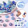 40Pcs 20 Styles Blue Series Resin European Beads RPDL-FS0001-02-3