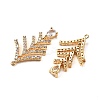 Brass Micro Pave Cubic Zirconia Pendants KK-F901-01C-G-2