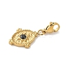 Oval 304 Stainless Steel Glass Pendant Decorations HJEW-D301-01A-G-2