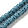 Natural Lava Rock Dyed Beads Strands G-Z036-B01-02-1