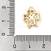 Brass Micro Pave Clear Cubic Zirconia Charms KK-R219-30G-3